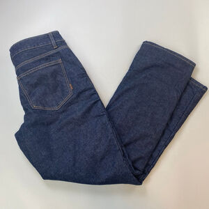 Realtree Jeans Mens 30 Dark Blue Plaid Lined Straight Jeans Workwear Utility